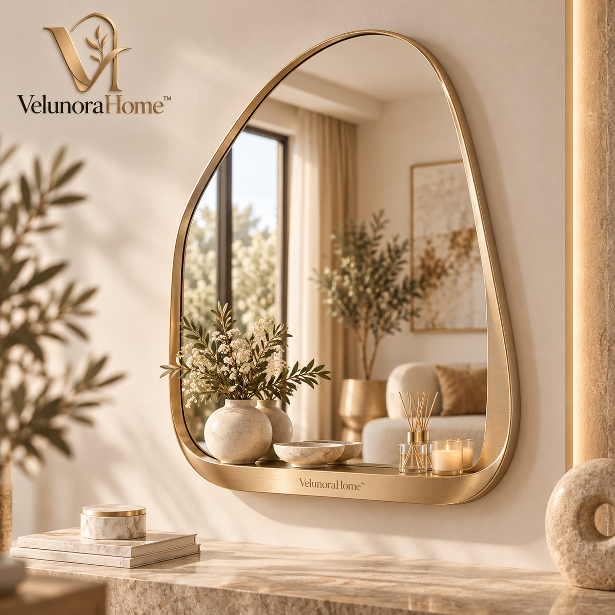 VelunoraHome™ Decorative Mirror Accent