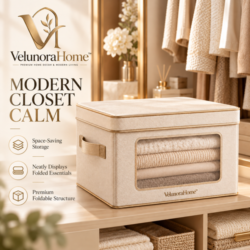 VelunoraHome™ Foldable Closet Storage Box