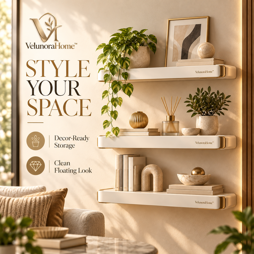 VelunoraHome™ Floating Wall Shelf Set