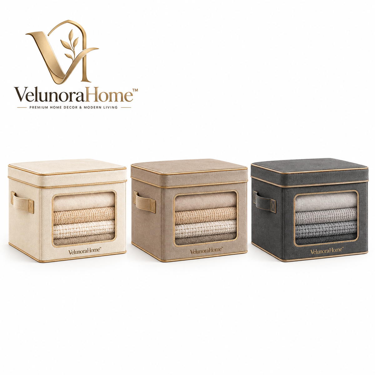 VelunoraHome™ Foldable Closet Storage Box